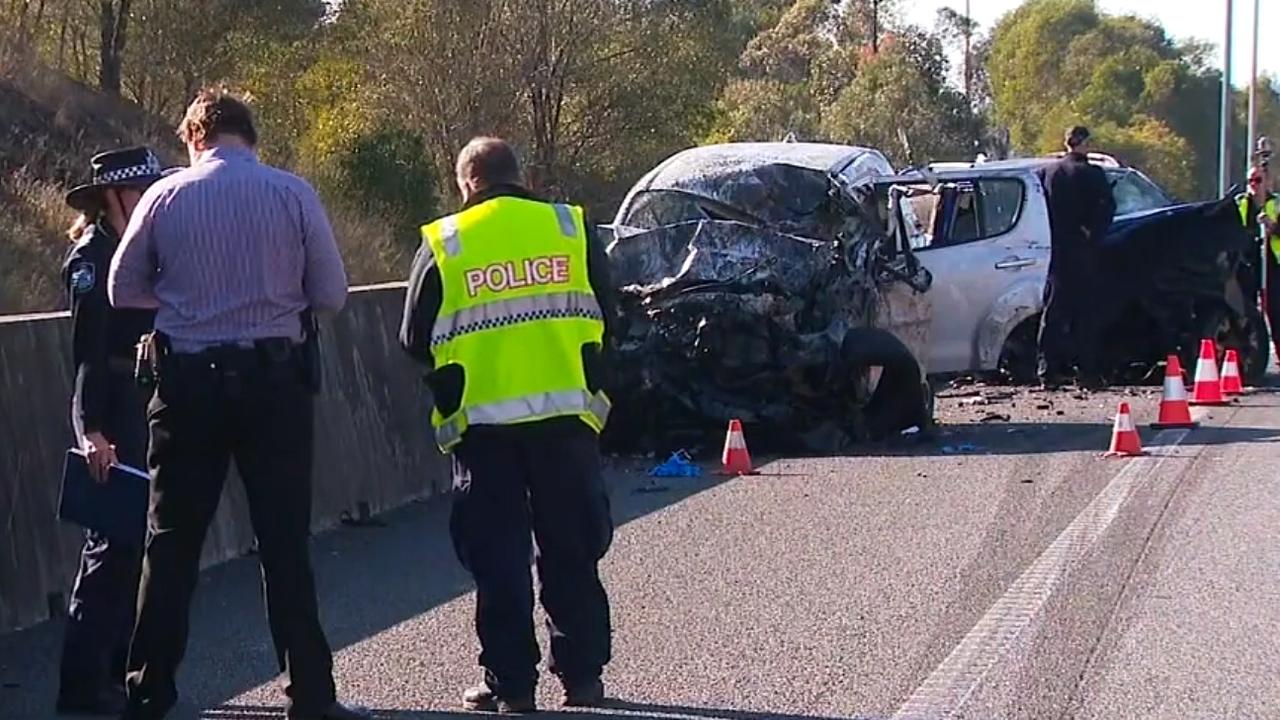 Rafferty Rolfe, 25, was the sole survivor of the fatal crash which involved three vehicles on the Bruce Highway at Federal on Thursday morning, killing three people and leaving a vast trail of debris and twisted wreckage. Picture 9News