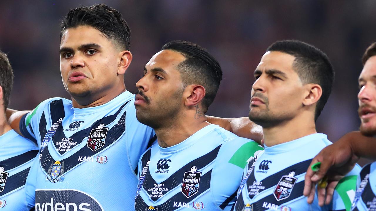 Latrell Mitchell (left) and Cody Walker (right) were axed from the NSW team for game two.