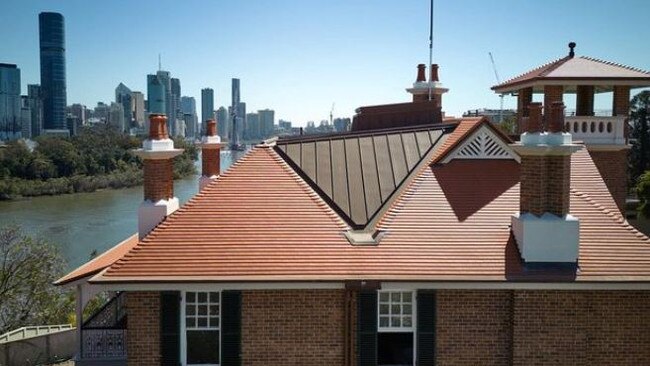 The restored roof gleams so vividly it is easily seen from the opposite bank of the river.