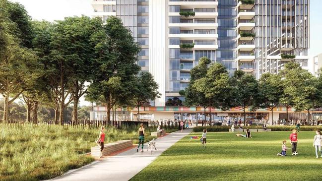 Artists' impressions of the South Village development in Kirrawee. Picture: Supplied