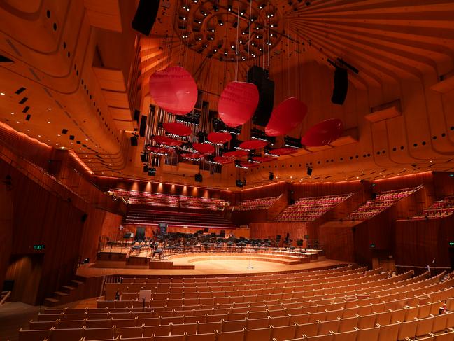 Acoustic “petals” above the stage in the refurbished Concert Hall. Picture: Lisa Maree Williams/Getty Images