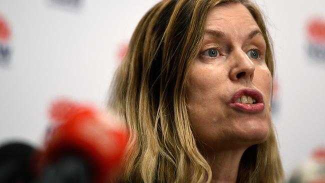 NSW chief health officer Dr Kerry Chant speaks to the media during a press conference in Sydney on Friday. Picture: Bianca De Marchi