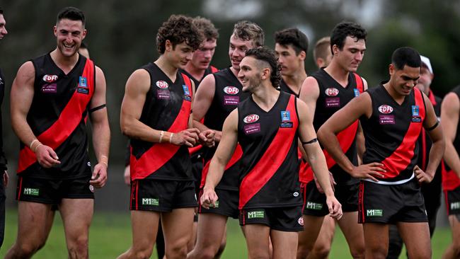 Pascoe Vale were all smiles after the win. Picture: Andy Brownbill