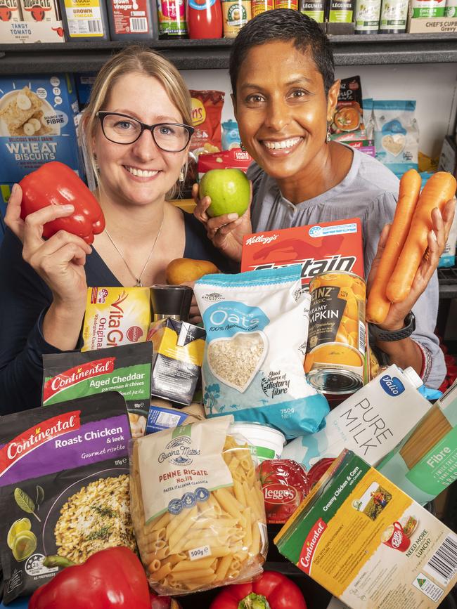 Kyneton Caring Community Operations Manager Kerryn Wildenburg and Food Appeal chief executive Katherine Gokavi-Whaley at the Kyneton Caring Community. Picture: Rob Leeson.