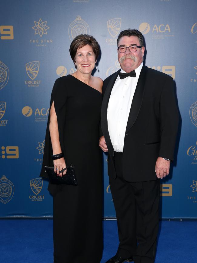 Pip and David Boon at the 2017 Allan Border Medal held at The Star in Pyrmont. Picture: Christian Gilles