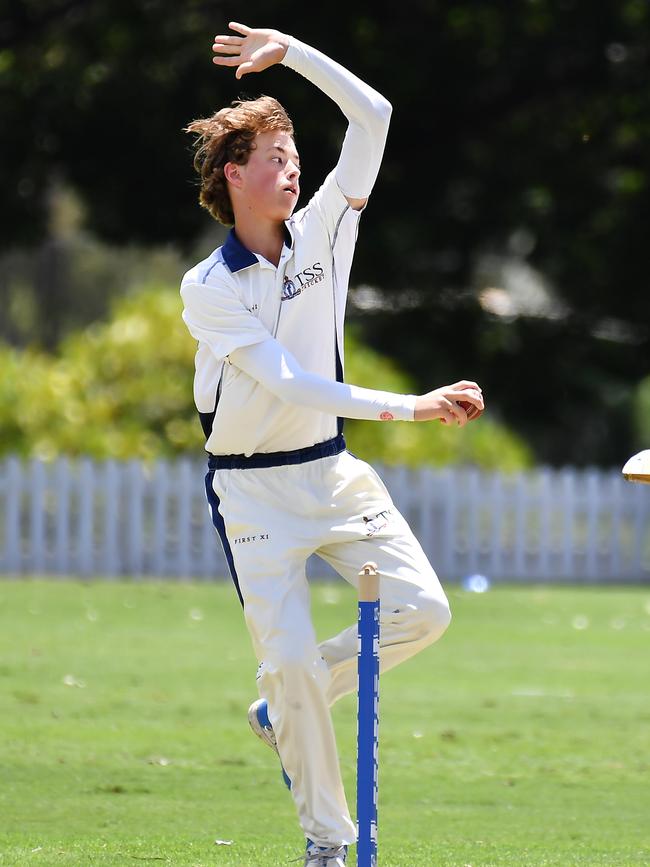 Southport bowler Gabriel Leitch. Picture, John Gass