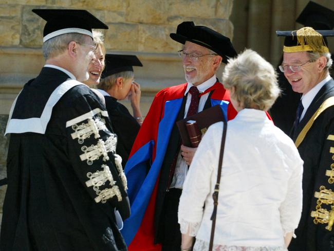 Nobel Laureate J M Coetzee received an honarary doctorate from the University of Adelaide. Pic - Sam Mooy / Adelaide Bureau