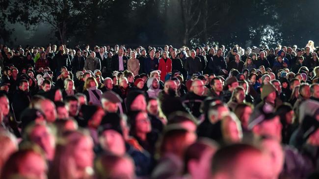 Thousands attended The Dawn Service, which was followed by an Anzac Day march and commemoration service. Picture: Facebook