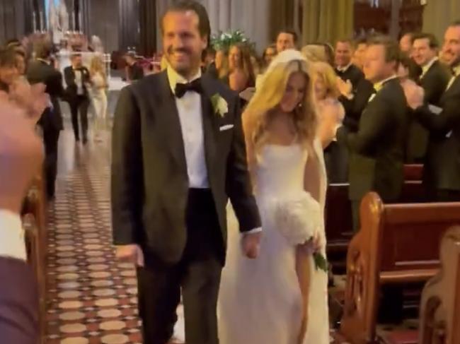 The Valmorbida wedding took place in St Patrick’s Cathedral. Picture: instagram