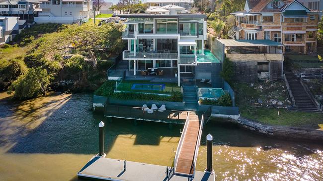 This backyard is one of the best Covid projects in town. Needing to keep his kids on track to become international mogul skiers, developer Tom Dooley dug up the backyard during lockdown and turned it into a giant trampoline. Best part is, if your direction is off, the Brisbane River is right beside you for a soft, if wet landing.