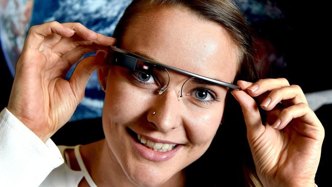 Google Glass at the 2014 Tech Expo in the Darwin Convention Centre.