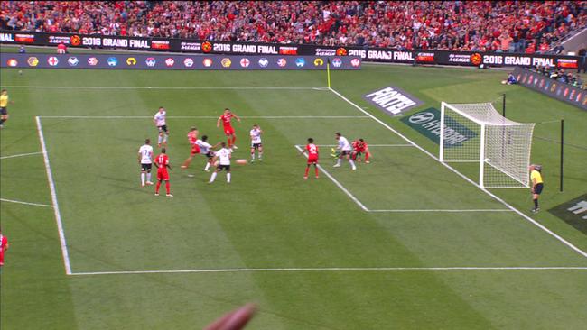 The correct offside call that ruled out Adelaide’s third goal.