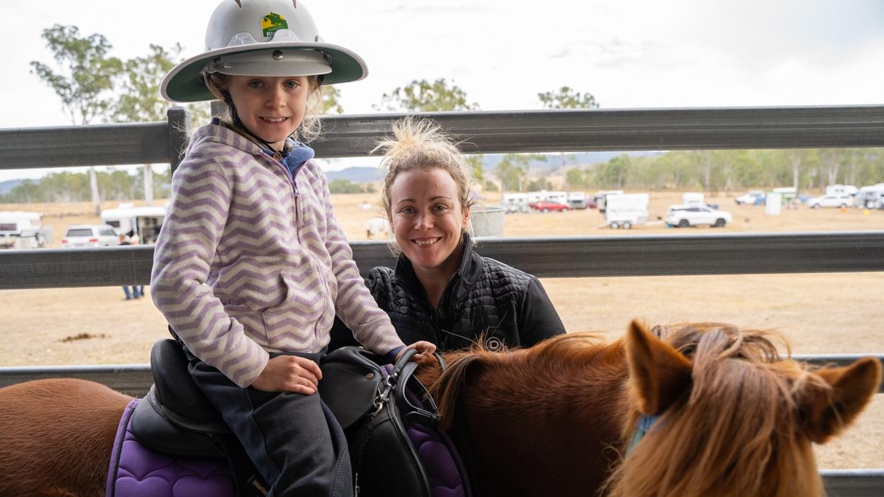 Suzi and Isla Eley at the Sunday horse events of the Kilkivan Great Horse Ride. Sunday, July 2, 2023. Picture: Christine Schindler