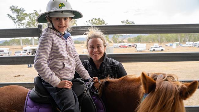 Suzi and Isla Eley at the Sunday horse events of the Kilkivan Great Horse Ride. Sunday, July 2, 2023. Picture: Christine Schindler