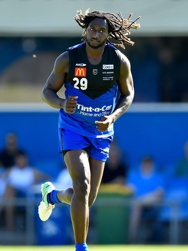 Nic Naitanui playing in the WAFL for East Perth earlier this year. Picture: Stefan Gosatti/Getty Images