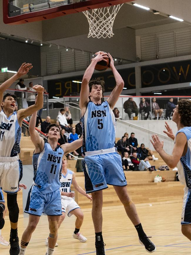 Noah Webb (in #5). Picture: Basketball NSW