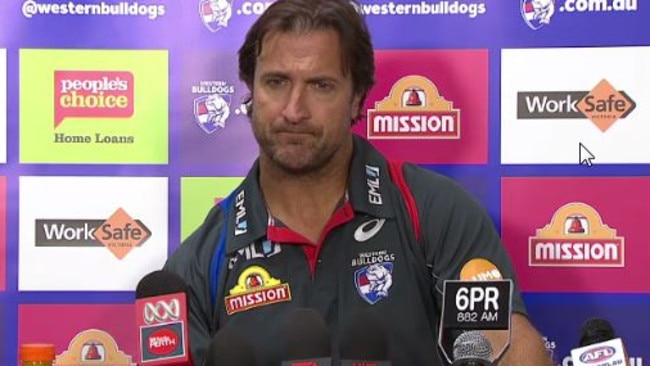 Luke Beveridge in his post-match press conference