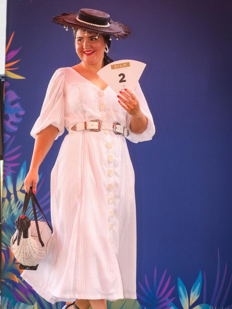 Kim Watkinson at the 2021 Darwin Cup Carnival Derby Day. Picture: Glenn Campbell