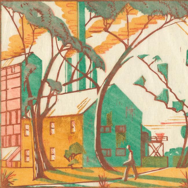 Eveline Syme, The factory, 1933. National Gallery of Australia, Kamberri/Canberra, purchased 1979. Estate of Eveline Syme