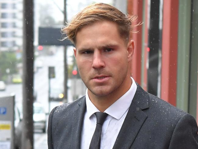 SYDNEY, AUSTRALIA - NewsWire Photos November 5, 2020: NRL player Jack De Belin arrives at Wollongong Local Court.Picture: NCA NewsWire / Simon Bullard