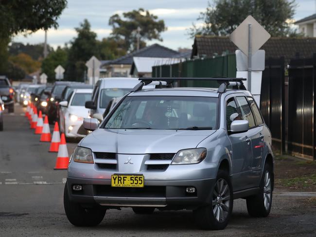 Streets surrounding the new pop up COVID testing unit at Endeavor sports park Fairfield west. Picture: John Grainger