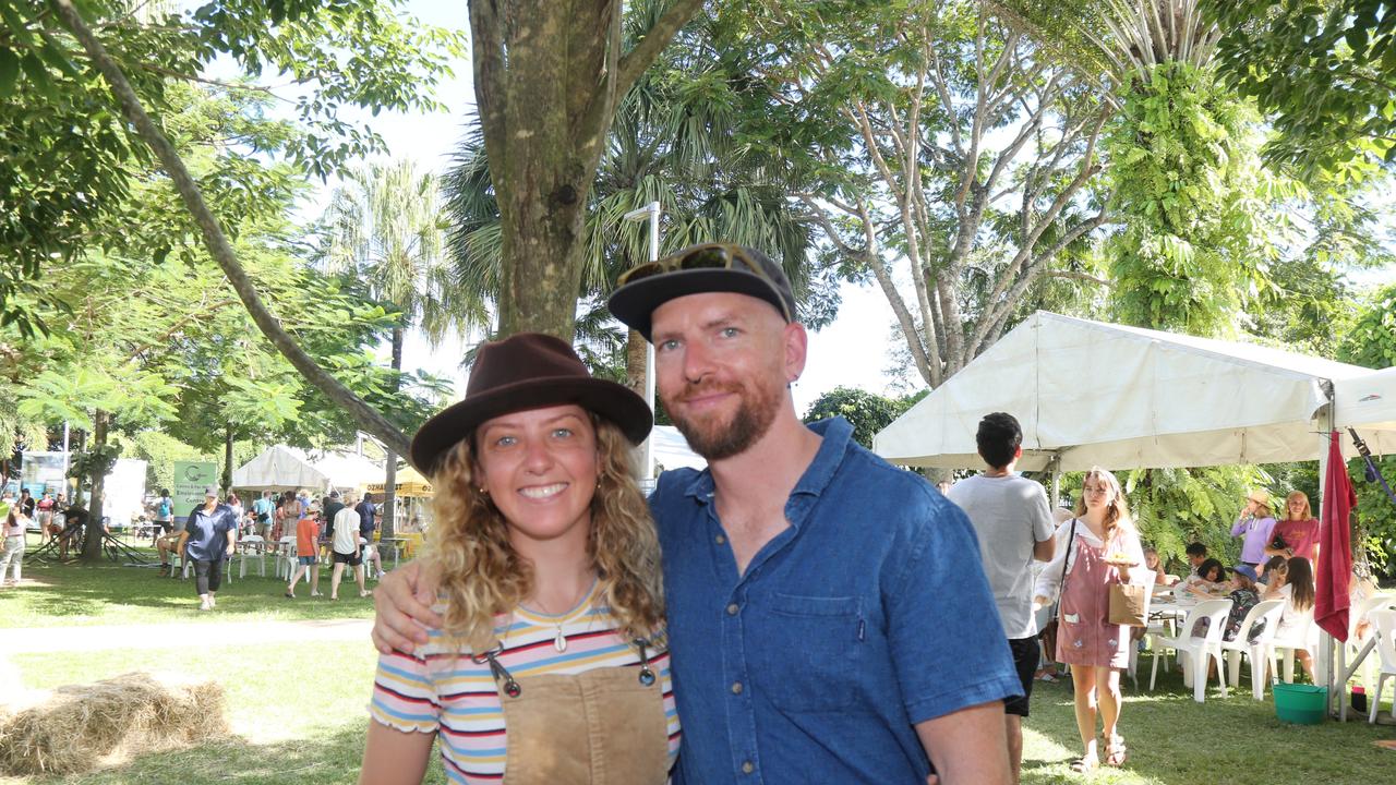 Camille and Chris Jerrems enjoy the day at Cairns Ecofiesta, 2024. Photo: Catherine Duffy