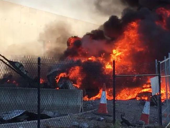 Essendon plane crashes into DFO. Picture: Jordan Fouracre/Facebook