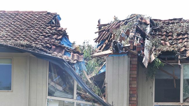 Renata and Joel Brunton lost their home of 10 years when a tree through the roof of their Tugun Townhouse during Tropical Cyclone Alfred. Picture Glenn Hampson