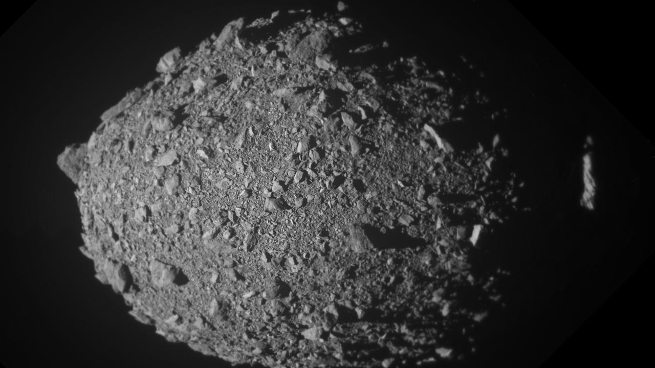 Some asteroids are made of porous rock and metal, which means they break up more easily. Picture: NASA/Johns Hopkins APL