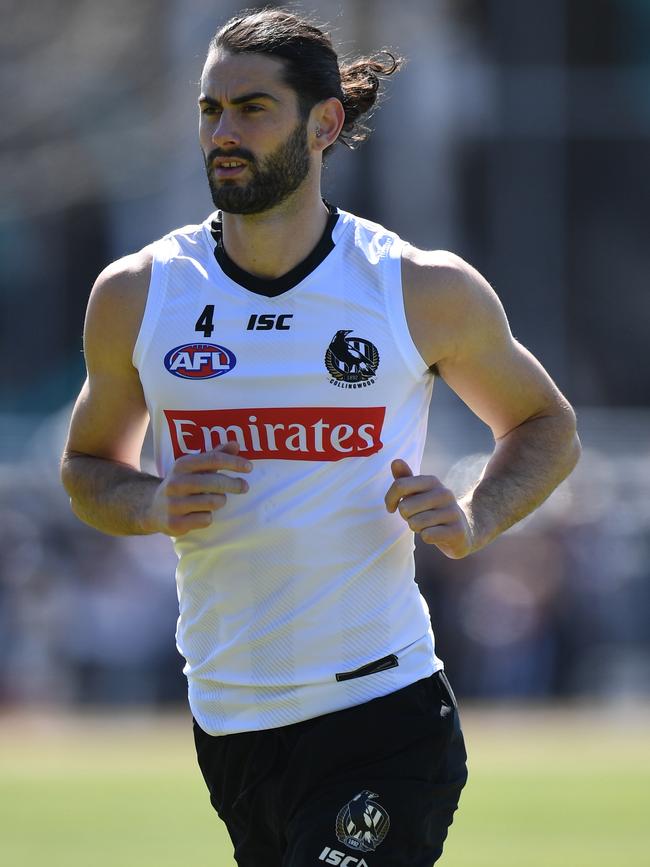 Brodie Grundy at Collingwood training.