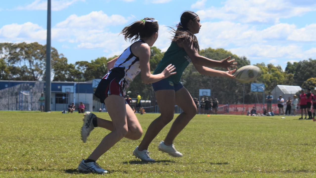 U14 Girls Brisbane Cobras vs Sydney Scorpions at the National Youth Touch Football Championships, Kawana 2022. Picture: Eddie Franklin