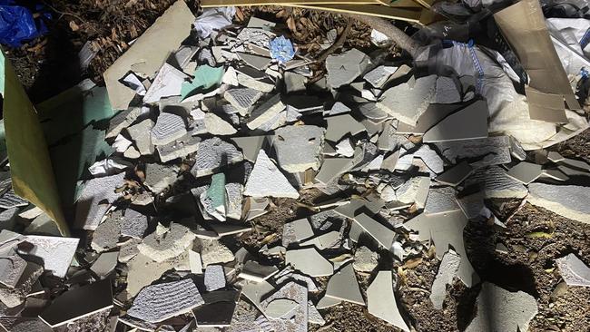 Rubbish allegedly dumped at an Upper Coomera property. Picture: Facebook