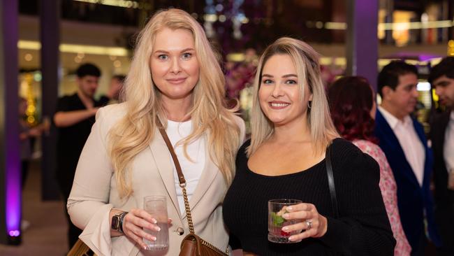 Kym Thrift and Kerra Woolley at the Victoria's Secret Queensland Flagship Store Opening at Pacific Fair. Photo: Celeste Humphrey