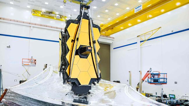 The James Webb Telescope is readied for launch last year. Picture: NASA/AFP