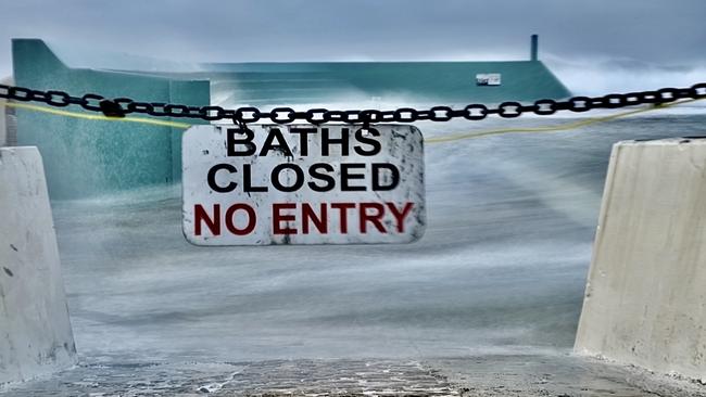 With the baths’ imminent closure, the many regular dawn patrollers will be forced to alter their theraputic morning rituals. Picture: Steve Dick