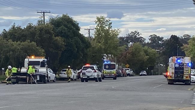 Car and truck collide on busy Warwick intersection. Photo: Jessica Paul / Warwick Daily News