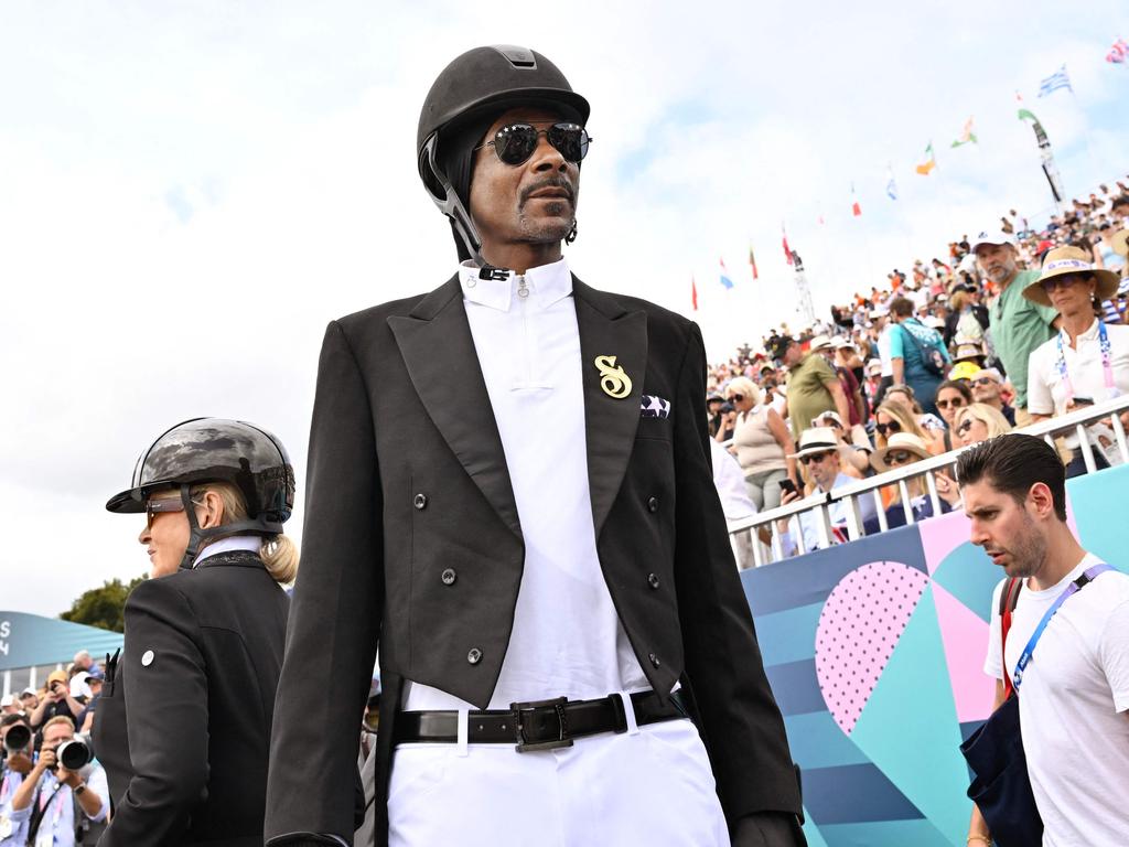 Snoop Dogg at the equestrian at the Chateau de Versailles. Picture: AFP