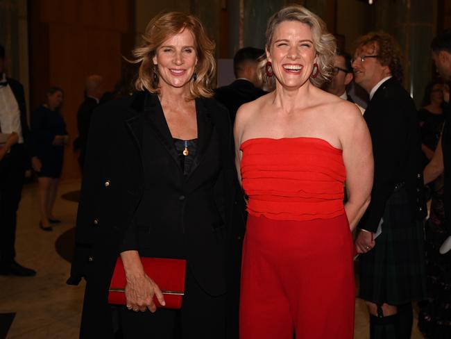 Actress Rachel Griffiths and Clare O'Neill at the Midwinter Ball. Picture: Martin Ollman