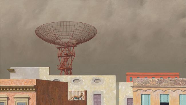 Jeffrey Smart Rooftops, 1968 – 1969 .