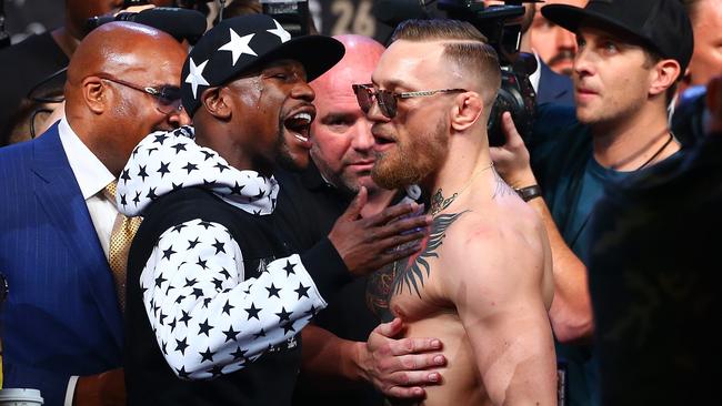 Floyd Mayweather Jr. and Conor McGregor in NYC.