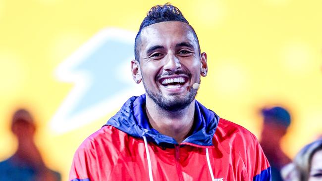 Nick Kyrgios enters the 2018 Australian Open with form and fitness and on Saturday, showed he might have the right attitude, too. Picture: Tim Carrafa