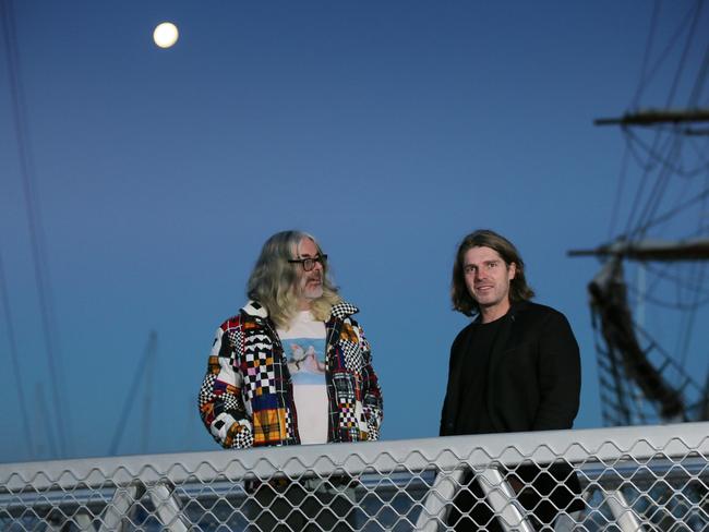 David Walsh and Leigh Carmichael listen to the rehersal of <i>Siren Song</i>. Picture: RICHARD JUPE