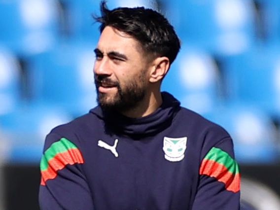 AUCKLAND, NEW ZEALAND - SEPTEMBER 14: Warrior Shaun Johnson during a Warriors training session at Mt Smart Stadium  on September 14, 2023 in Auckland, New Zealand. (Photo by Fiona Goodall/Getty Images)