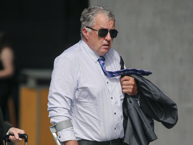 BRISBANE, AUSTRALIA - NewsWire Photos - FEBRUARY 26, 2025: High profile Sunshine Coast builder Wayne Geoffrey Dwyer arrives at Brisbane Supreme Court to be  sentenced on more then 90 drug-related offences. Picture: NewsWire / Glenn Campbell