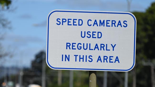 ADELAIDE, AUSTRALIA - NewsWire Photos OCTOBER 5, 2021: Stock/generic images of traffic signs - speed cameras used regularly in this area sign. Picture: NCA NewsWire / Naomi Jellicoe