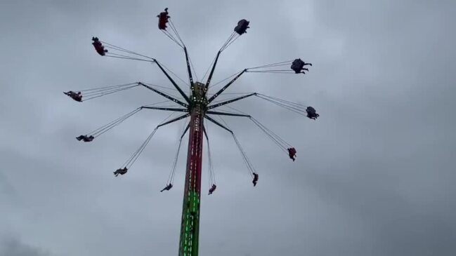 One of the sky high rides at the Fraser Coast Show.