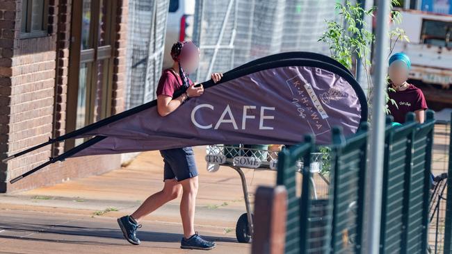 Female members of the Anglican Catholic Mission Community working at the group’s cafe in Atherton. Picture: Brian Cassey