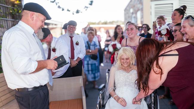 Tracy Tozer on the day of her wedding. Picture: Kirsty McVey
