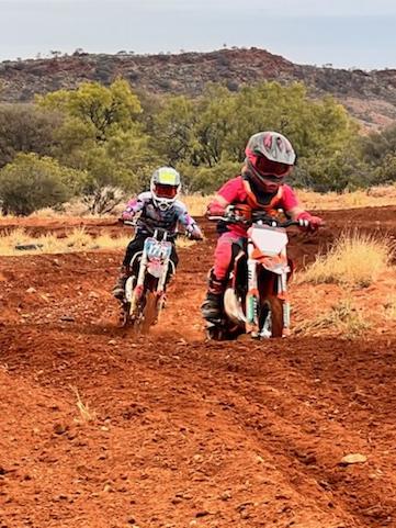 Logan Chapman-Nichol and sister Bree on their bikes. Picture: Supplied