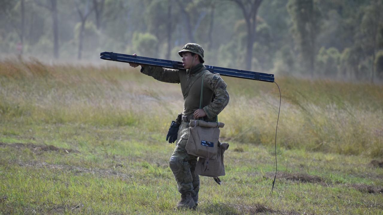 Soldiers at the Shoalwater Bay Training Area for Exercise Diamond Walk 2021.